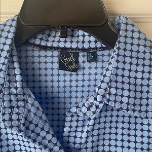 Cruel girl size large Blue Polka Dot Shirt